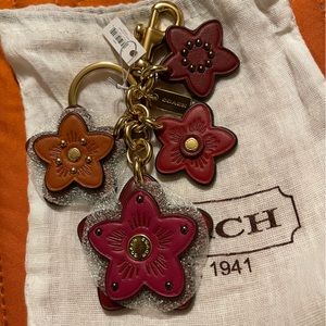 Coach Tea Rose Flower Bag Charm